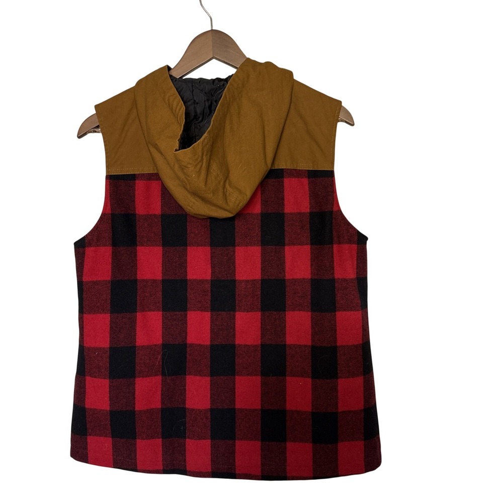 Orvis Field Fresh Women's Wool Vest Buffalo Plaid Winter Layering Cabin Medium - Picture 2 of 6